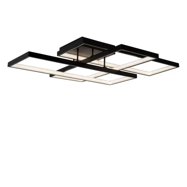 Lucide LOKERO - Lámpara de techo - LED Regul. - CCT - 1x60W 2700K/4000K - Negro - detalle 1